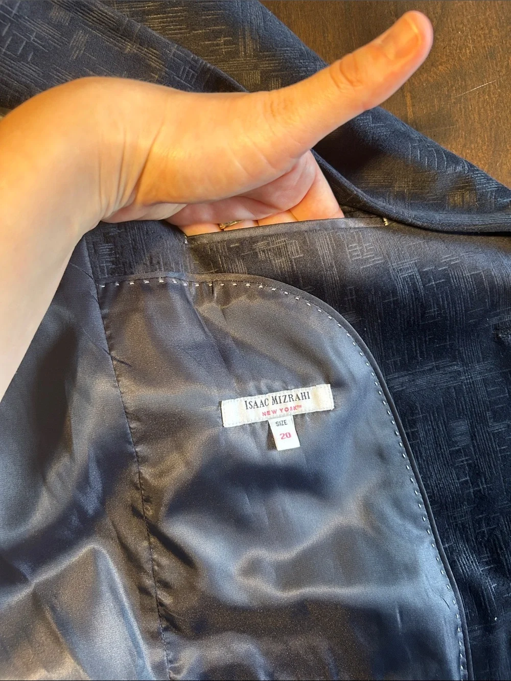Isaac Mizrahi Navy Blazer
